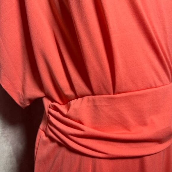 TomsWare New With Tag Womens Pink Midi Loose Short Sleeve Formal Dress Size XL - Picture 2 of 8